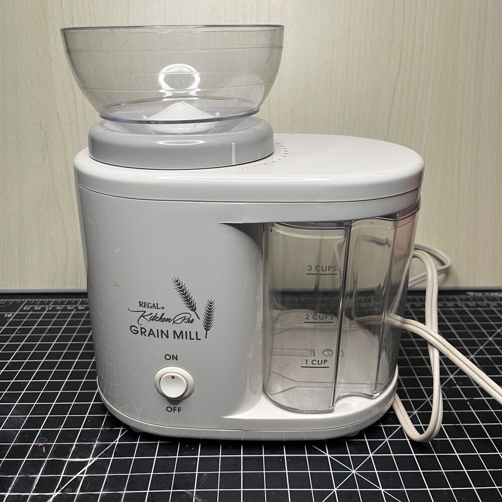 Regal Kitchen Pro K7460 Electric Countertop Grain Mill Machine 3 Cup Coarse Fine